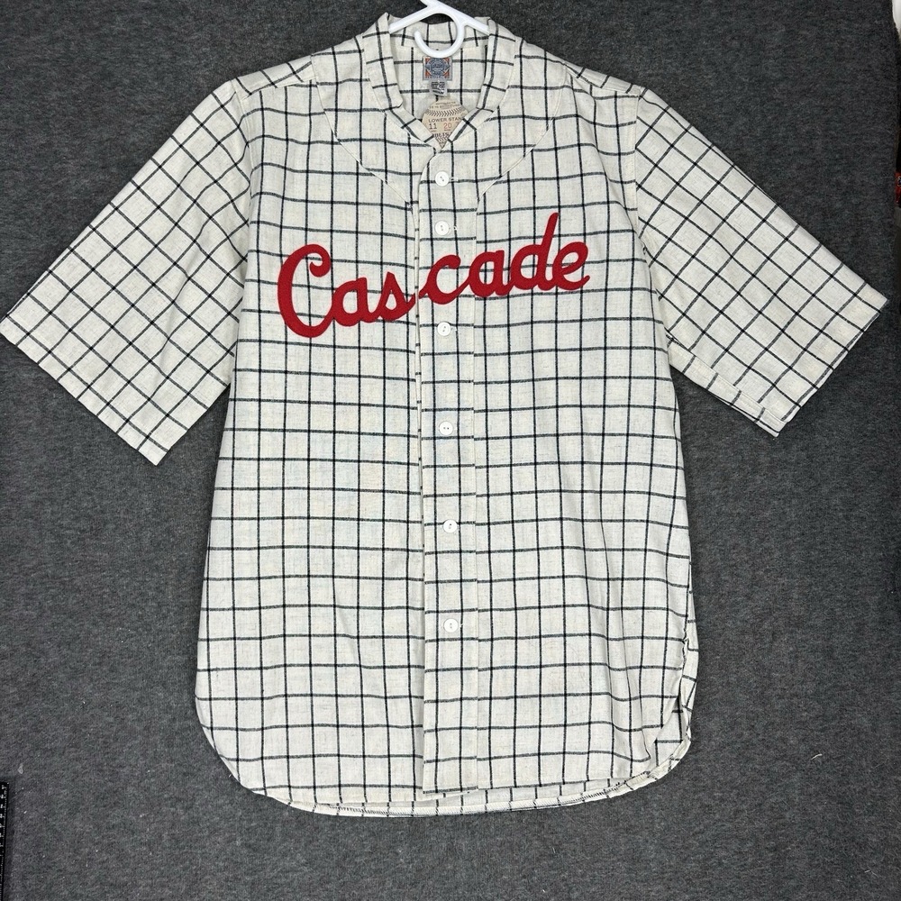 Ebbets Field Flannels Jersey Shirt Mens M Cascade Laundry Baseball Galveston TX